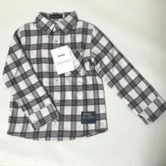 【新品タグ付】BeBe ベベ チェック長袖シャツ 110 フォーマル 発表会