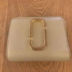 値下げ⭐️マークジェイコブス 二つ折り財布 ベージュ 合成皮革