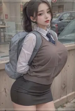 韓国風美少女 タペストリー(縦730mm×横520mm) ダブルスエード生地