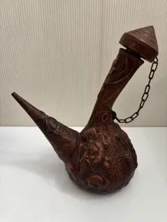 純銅製】螺旋ハンドル 水差し ジョウロ 盆栽 観葉植物 刻印あり レトロ