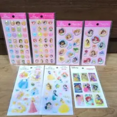ディズニープリンセス　シール　まとめ売り　セリア　ぷっくり　シャカシャカ　匿名
