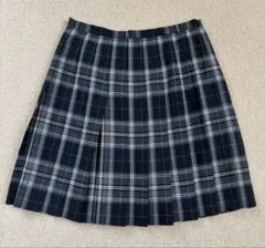 【EAST BOY】ネイビーブルーとホワイトのチェック柄プリーツスカート