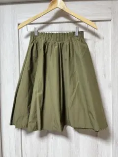 ROSE BUD ローズバッド　膝丈プリーツスカート　ウエストゴム