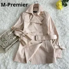 【M-premier GINZA /エムプルミエ】トレンチコート　ピンク　日本製のサムネイル