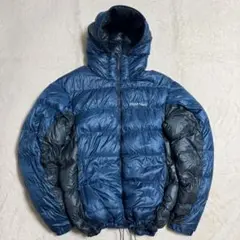 モンベル800FP アルパインダウンパーカ　メンズXL青緑y2k短丈ドローコード