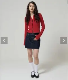 tina jojun ミニ丈デニムスカート S インディゴ