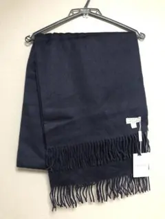 新品 Joshua Ellis ネイビー 紺 マフラー ストール カシミヤ