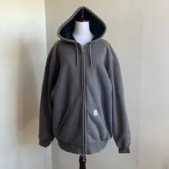 メキシコ製 カーハート グレー ジップアップ フード付 パーカー フーディー