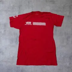 バンズVANS オフザウォール・チェッカーフラグスタッフプリントロゴTシャツ