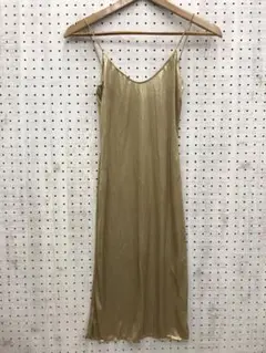 ヴィンテージライク古着 Sovereign ゴールド シャイニーキャミワンピ