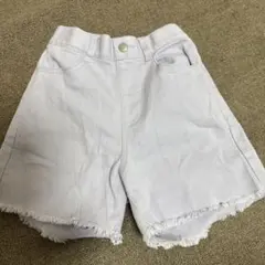 ライトパープル　 フリンジ裾 半ズボン　150