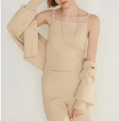 Sea Room lynn ハイツイストコットンニットカーデ