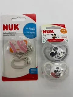 NUKヌーク おしゃぶり ミッキー＆ホルダー 2点セット 新品 未使用 在庫処分