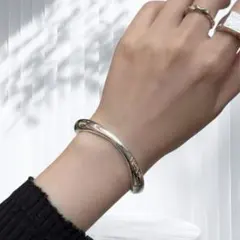 No.671+3 open bangle：シルバー バングル 腕輪 ブレスレットのサムネイル