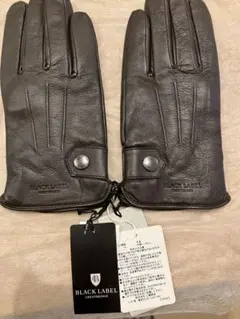 値下げ　BLACKLABEL レザー手袋 カシミヤ 新品