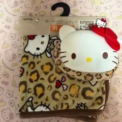 しまむら アベイル ハローキティ ポーチ付きブランケット ひざ掛け ヒョウ柄 ②