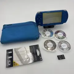 SONY PSP3000 バイブラントブルー 新品電池パック　メモリカード付
