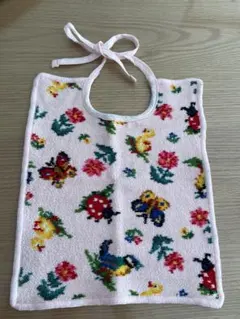 【新品】フェイラー　FEILERコットン製花柄スタイ（ピンク）