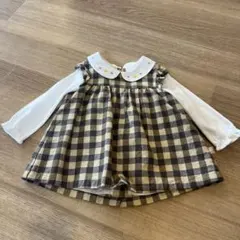 チェック柄ワンピース