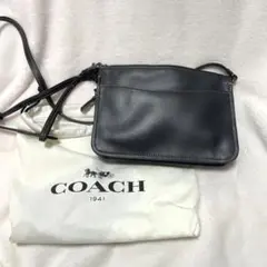 新品未使用！ COACH 黒 レザー ショルダーバッグ
