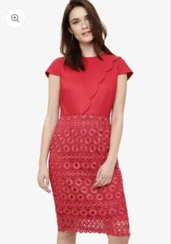 Phase Eight ワンピース レッド UK10 半袖のサムネイル
