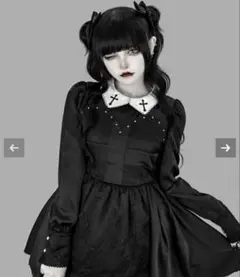 DimMoire【ディムモアール】ゴーストメイド十字ドレス/Black
