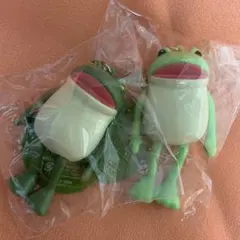 おとぼけケロピョン　プラプラマスコット　ボールチェーン付き　2種セット