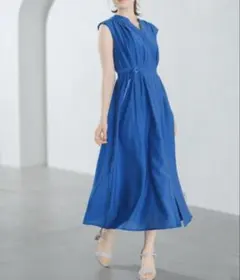 美品＊ユナイテッドアローズ C フィットシャツワンピースロイヤル
