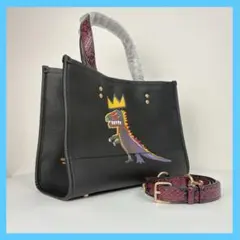 【COACH】 タグ有り バスキア コラボ ショルダーバッグ 2way ブラック