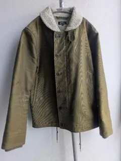 A.P.C. ボア襟 ミリタリージャケット カーキ XSのサムネイル