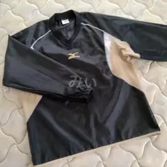 ▼MIZUNO／ミズノ ピステ 長袖 ユニセックスＳサイズ？ ブラック×ゴールド