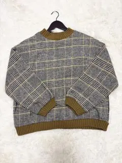 SPRAY PREMIUMチェック柄　セーター　ニット　長袖