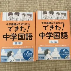 中学基礎がため100% できた！中学国語 漢字・文法セット❗️