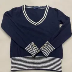 pour la frime プーラフリーム　長袖ニット　Vネックセーター