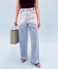 美品 EDIT.FOR LULUラインバイカラーデニムのサムネイル