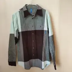 GRAVIS チェック柄長袖シャツ XL　クレイジーパターン　ネルシャツのサムネイル