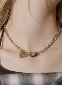 GOLDY ルーカス ハート ID プレート ネックレス