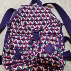 Kipling リュック パープル 幾何学模様のサムネイル