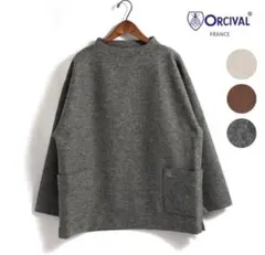 orcival オーシバル ウール　カットソー セーター ニット グレー