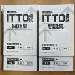 ITTO模試 問題集 中学2年生 4冊セット 理科 地理 国語 英語