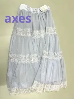 axesの藤色シフォンドットスカートのサムネイル