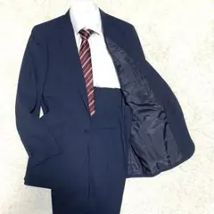 極美品 グリーンレーベルリラクシング スーツ セットアップ ネイビー L