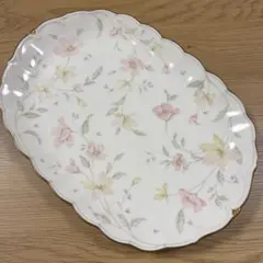 【NARUMI】 BONE CHINA 花柄オーバルプレート 大皿のサムネイル