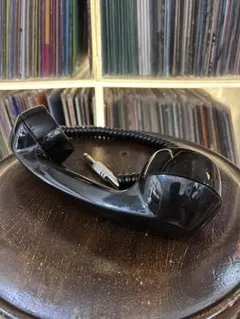 ダイヤル式電話 受話器 ヘッドセット 黒 DJ ヘッドフォン ヘッドホン