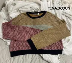 TINA:JOJUN マルチカラー 秋ニット 長袖