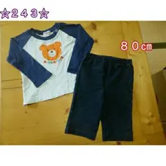 おまけ同梱可❤☆243☆ホットビのロンティー&パンツの上下セット❤80cm