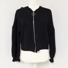 シーイン/SHEIN フルジップ シアー パーカー【F】フード 長袖 クロップド