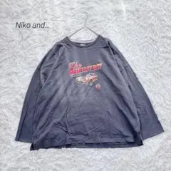 ニコアンド BIGアソート ロングスリーブTシャツ チャコール 綿100% F