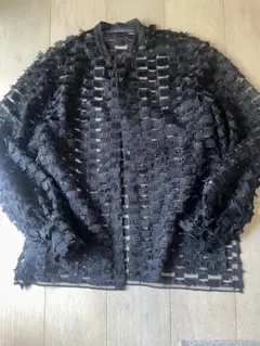 新品同様　マルティニーク　繊細レース✖️フリンジ　シルク混
