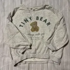 tiny bear 長袖トレーナー グレー